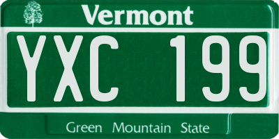VT license plate YXC199