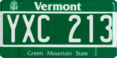 VT license plate YXC213