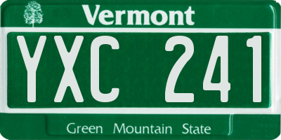 VT license plate YXC241