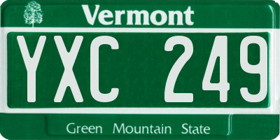 VT license plate YXC249