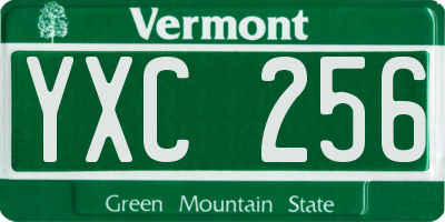 VT license plate YXC256