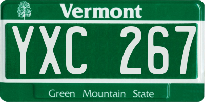 VT license plate YXC267