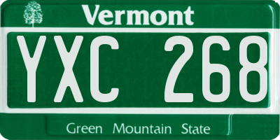 VT license plate YXC268
