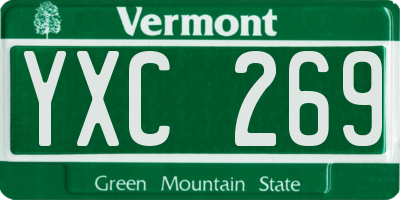 VT license plate YXC269