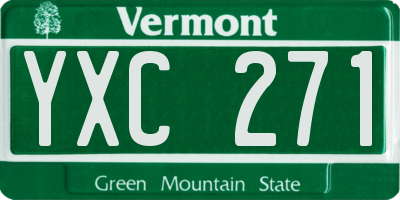 VT license plate YXC271