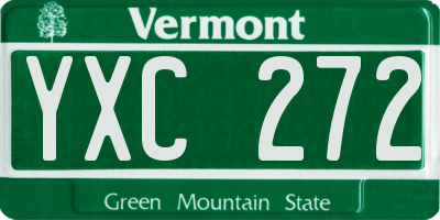 VT license plate YXC272