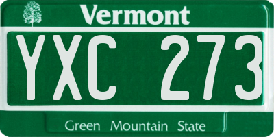 VT license plate YXC273