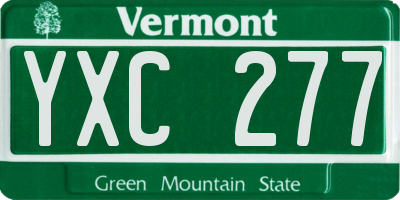 VT license plate YXC277