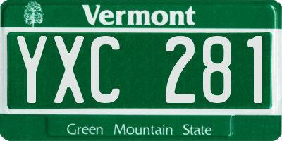 VT license plate YXC281