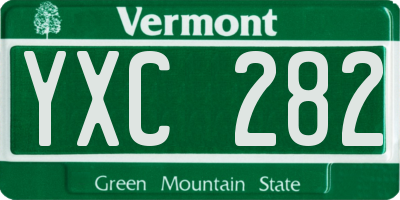 VT license plate YXC282