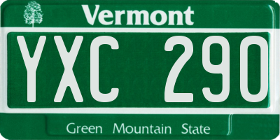 VT license plate YXC290