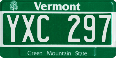 VT license plate YXC297