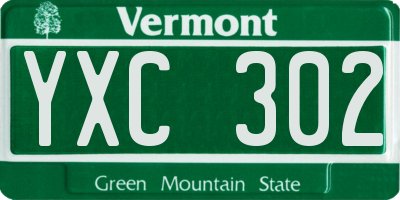 VT license plate YXC302