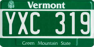 VT license plate YXC319