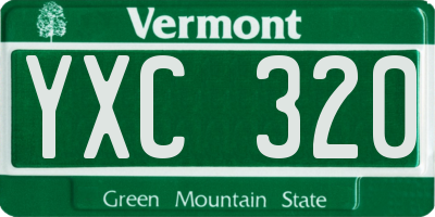 VT license plate YXC320