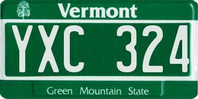 VT license plate YXC324