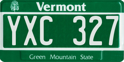 VT license plate YXC327