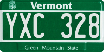 VT license plate YXC328
