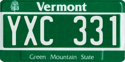 VT license plate YXC331