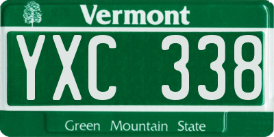 VT license plate YXC338