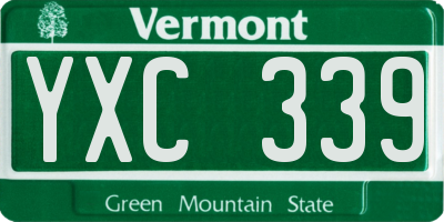 VT license plate YXC339