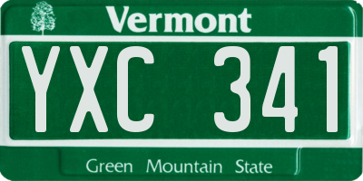 VT license plate YXC341