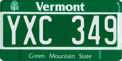 VT license plate YXC349