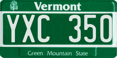 VT license plate YXC350