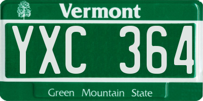 VT license plate YXC364
