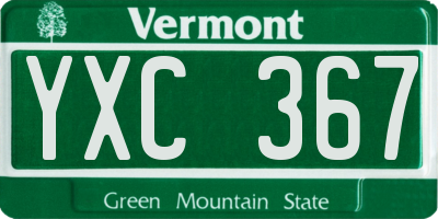 VT license plate YXC367