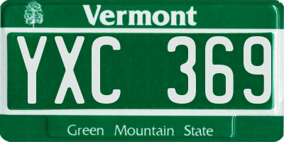 VT license plate YXC369