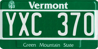 VT license plate YXC370