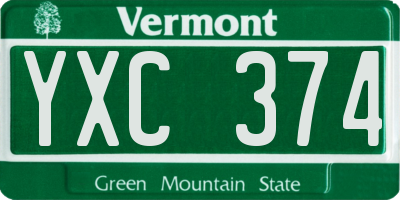 VT license plate YXC374
