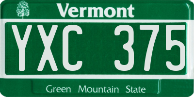 VT license plate YXC375