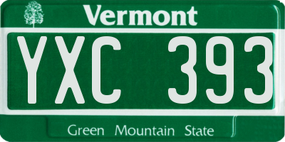VT license plate YXC393