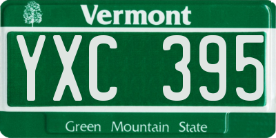 VT license plate YXC395