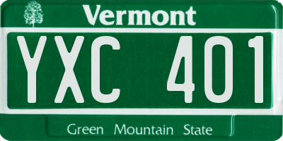 VT license plate YXC401