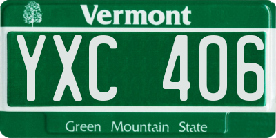 VT license plate YXC406