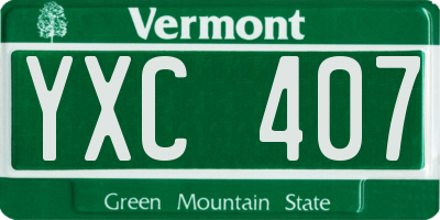 VT license plate YXC407