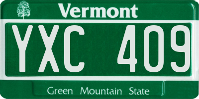 VT license plate YXC409