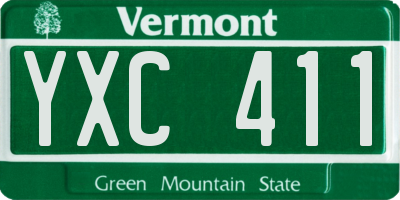 VT license plate YXC411