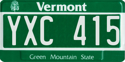 VT license plate YXC415