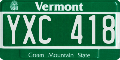 VT license plate YXC418