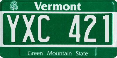 VT license plate YXC421