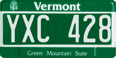 VT license plate YXC428