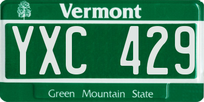 VT license plate YXC429