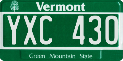 VT license plate YXC430