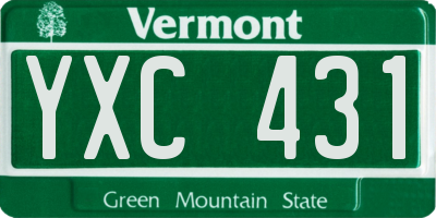 VT license plate YXC431