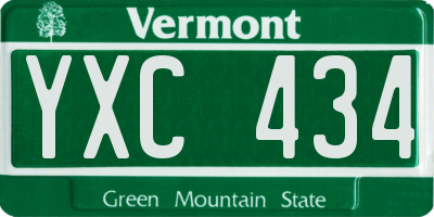 VT license plate YXC434
