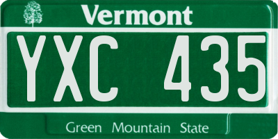VT license plate YXC435